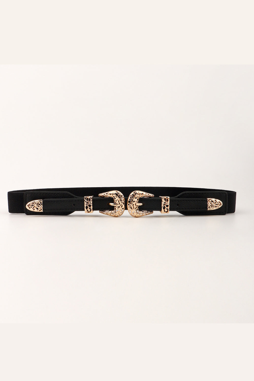 double buckle elastic belt