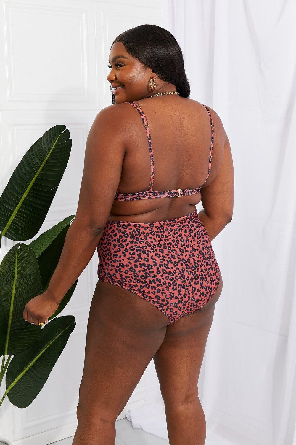 marina west swim take a dip twist high-rise bikini in ochre