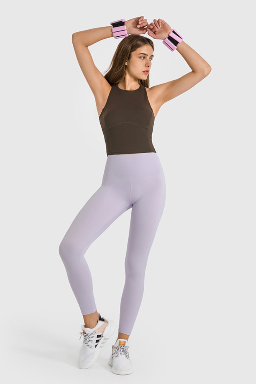 high waist ankle-length yoga leggings