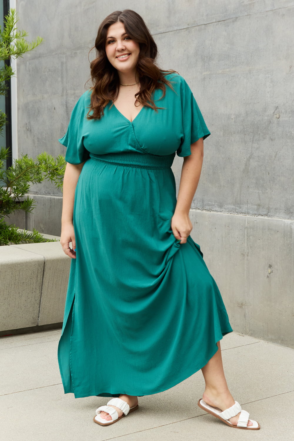 oddi full size woven wrap maxi dress