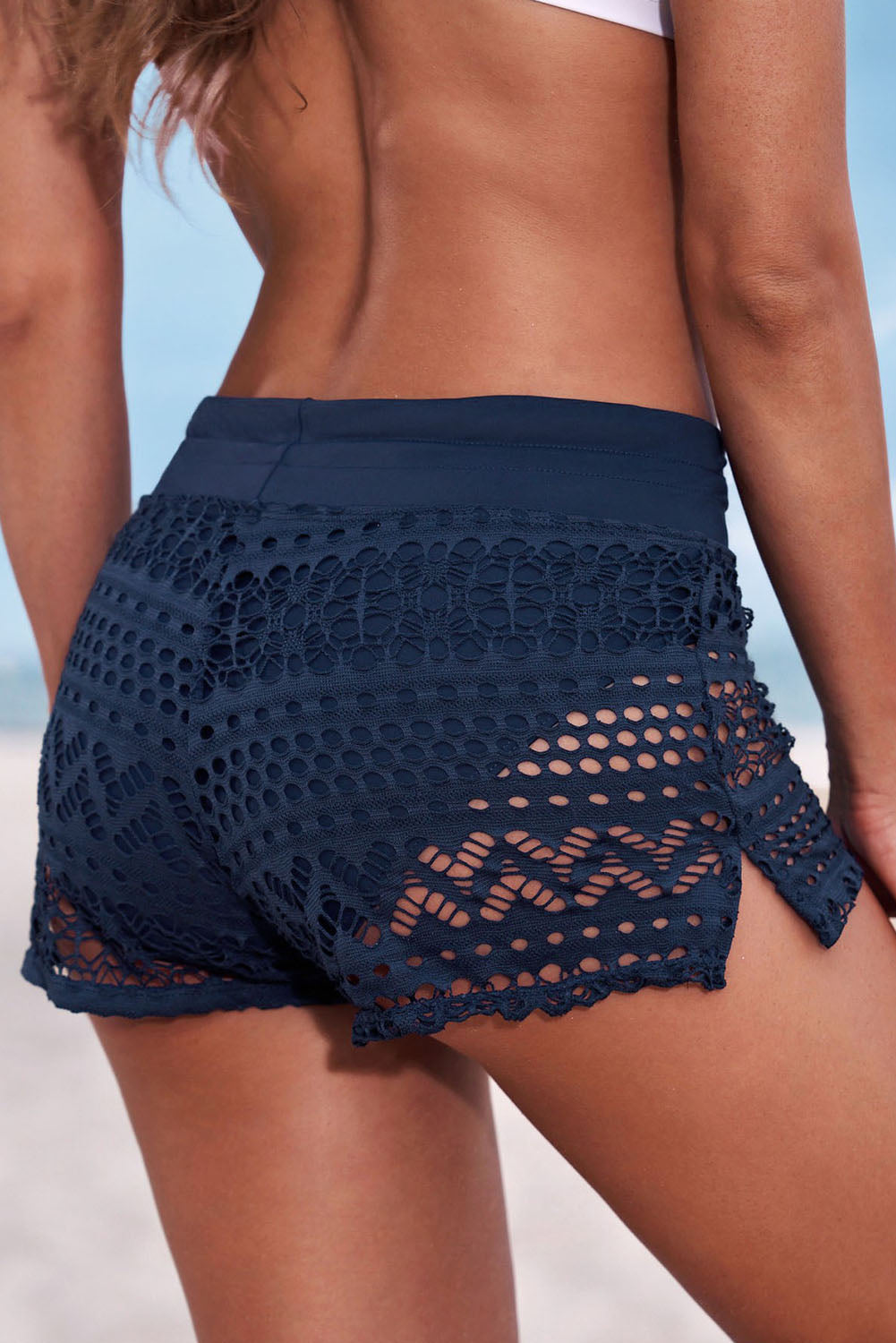 full size drawstring waist swim shorts
