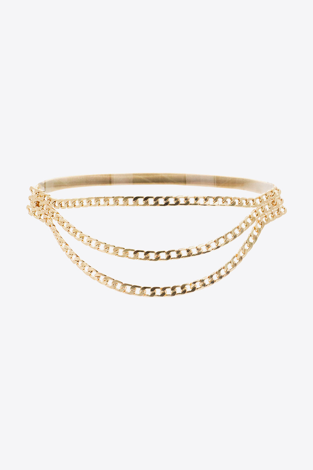 metal triple-layered chain belt