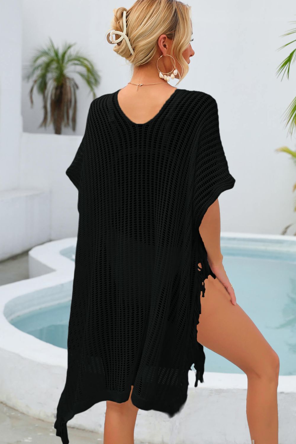 fringe trim openwork cover up