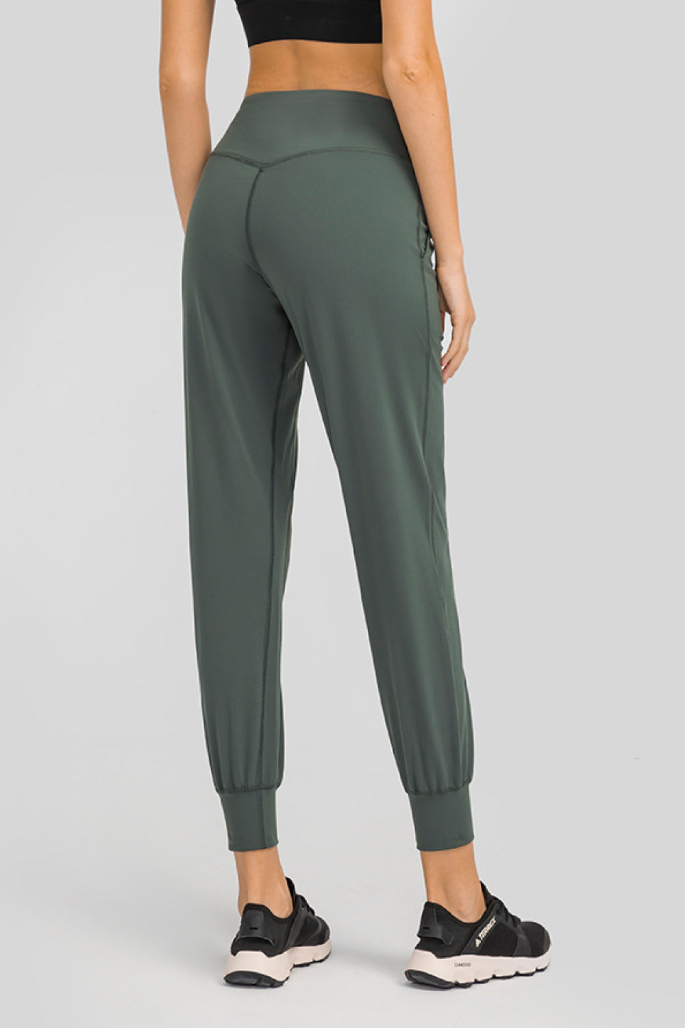 wide waistband slant pocket pants