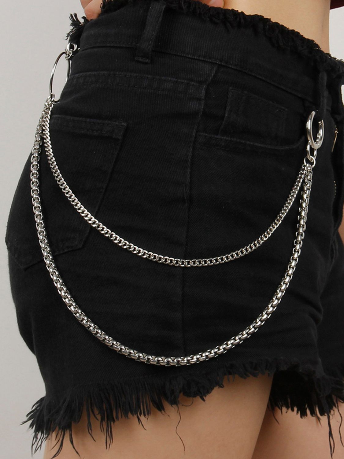 double-layered metal chain belt