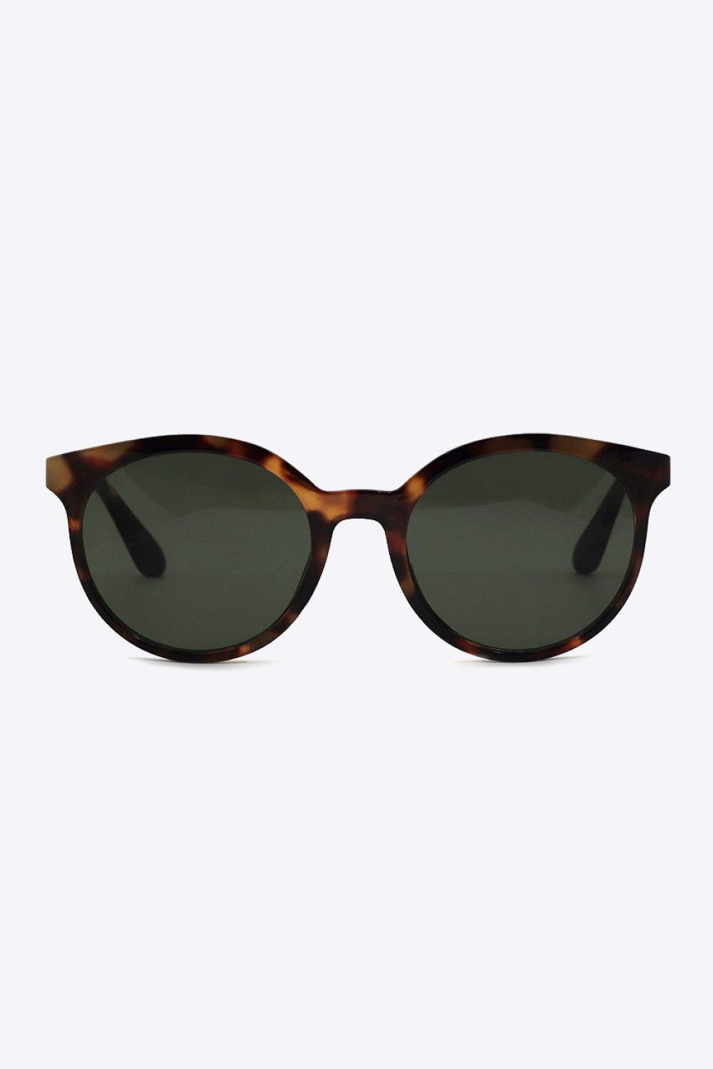 tortoiseshell round polycarbonate sunglasses