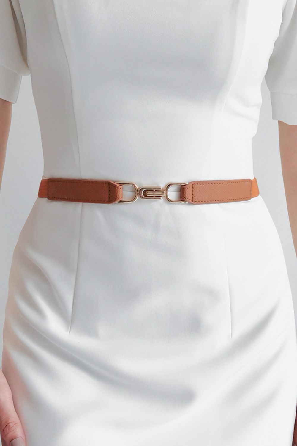 alloy buckle elastic belt