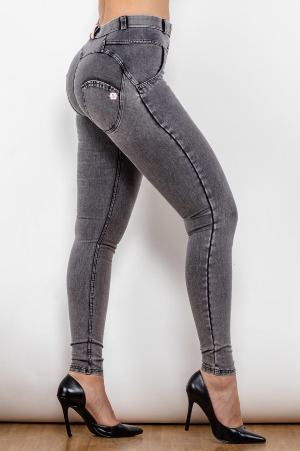 baeful buttoned skinny long jeans