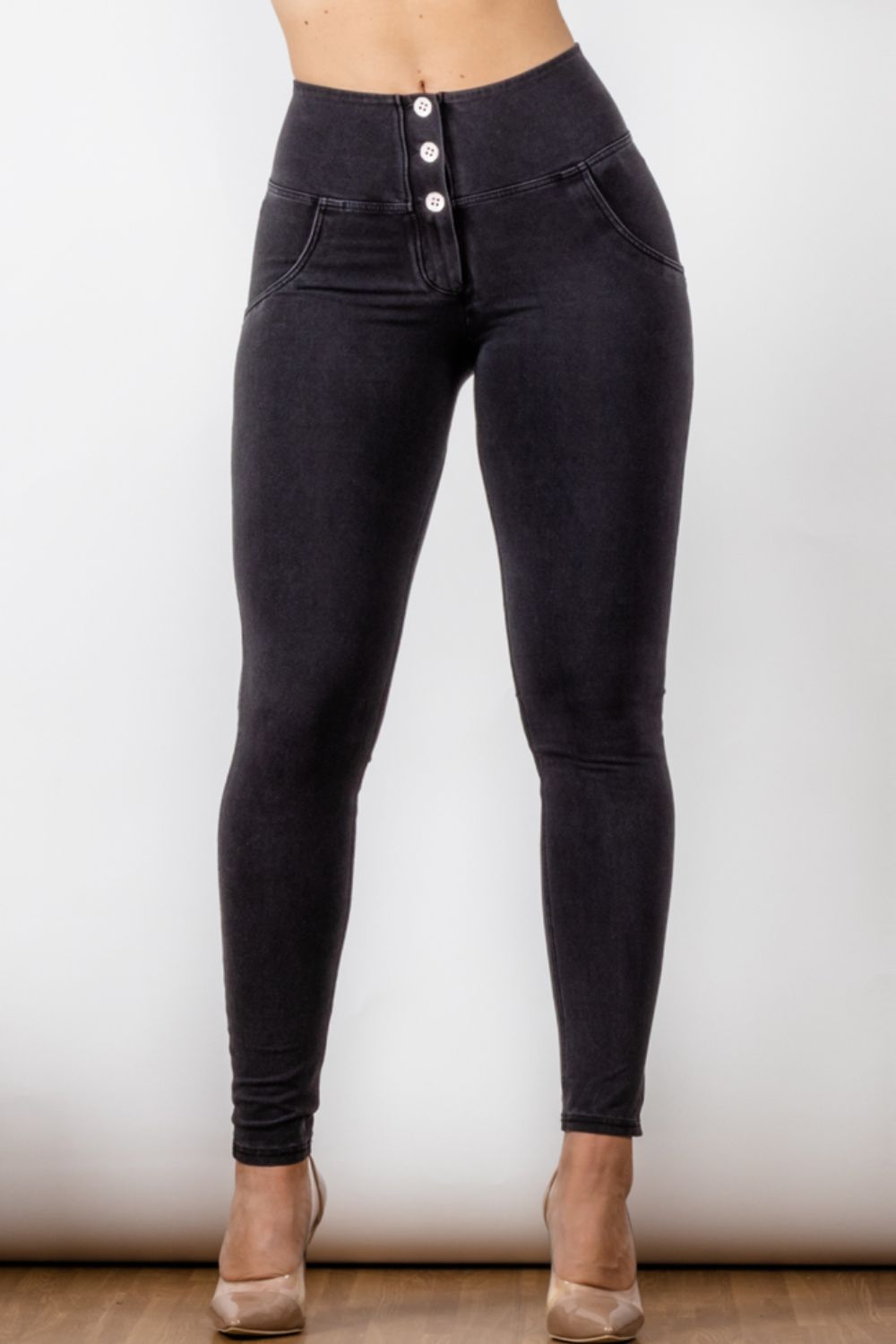 high waist skinny long jeans