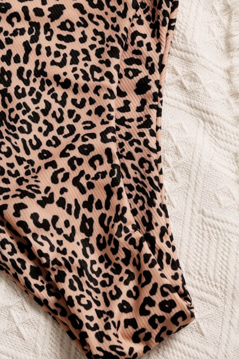 leopard swim tube top and swim bottoms set