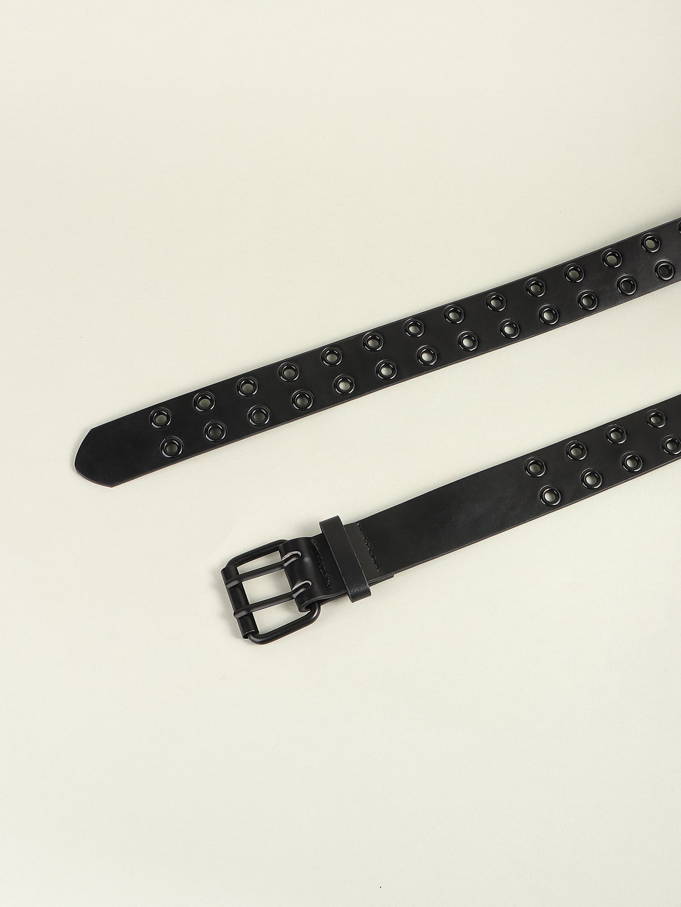 grommet pu leather belt