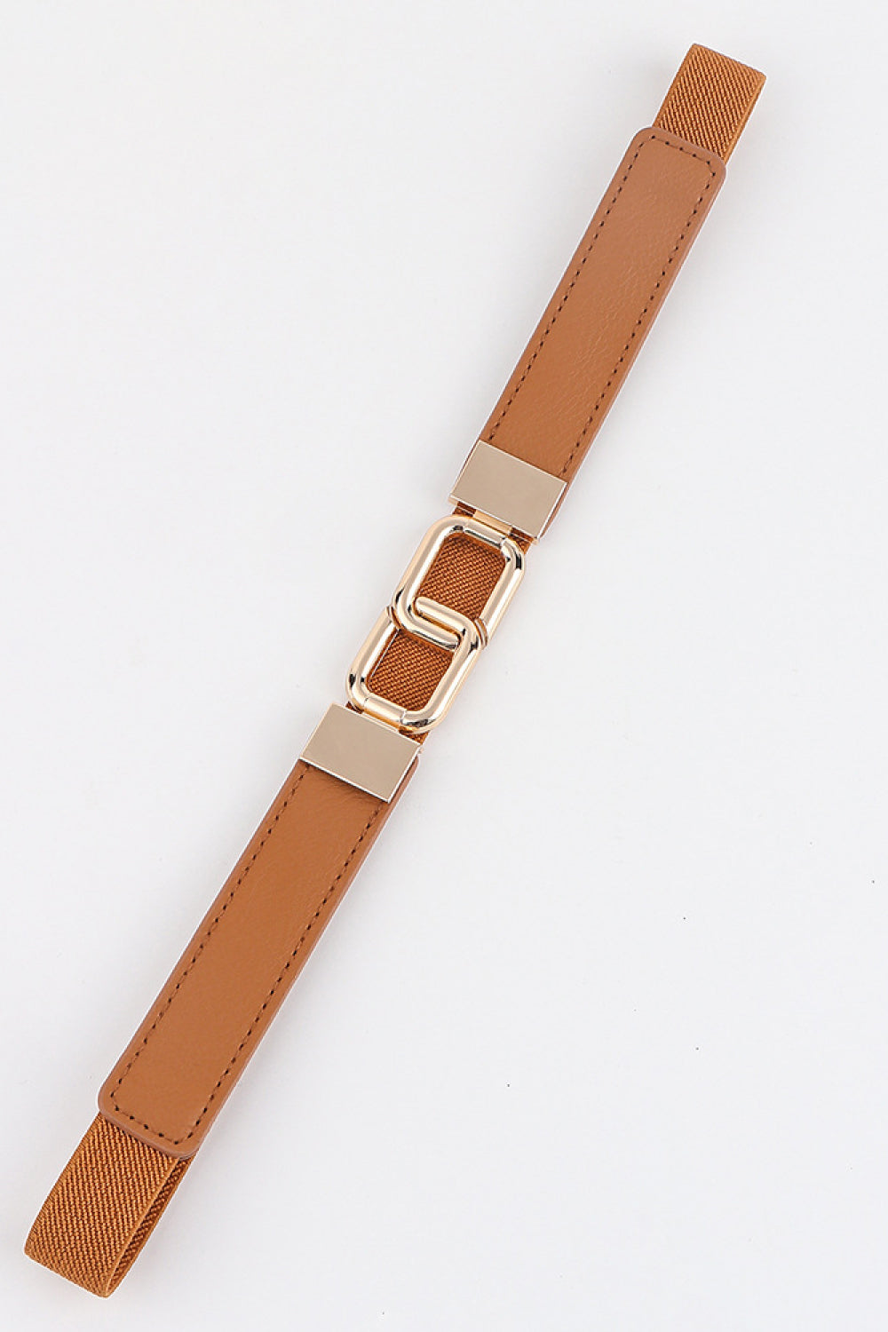 geometric double buckle elastic belt