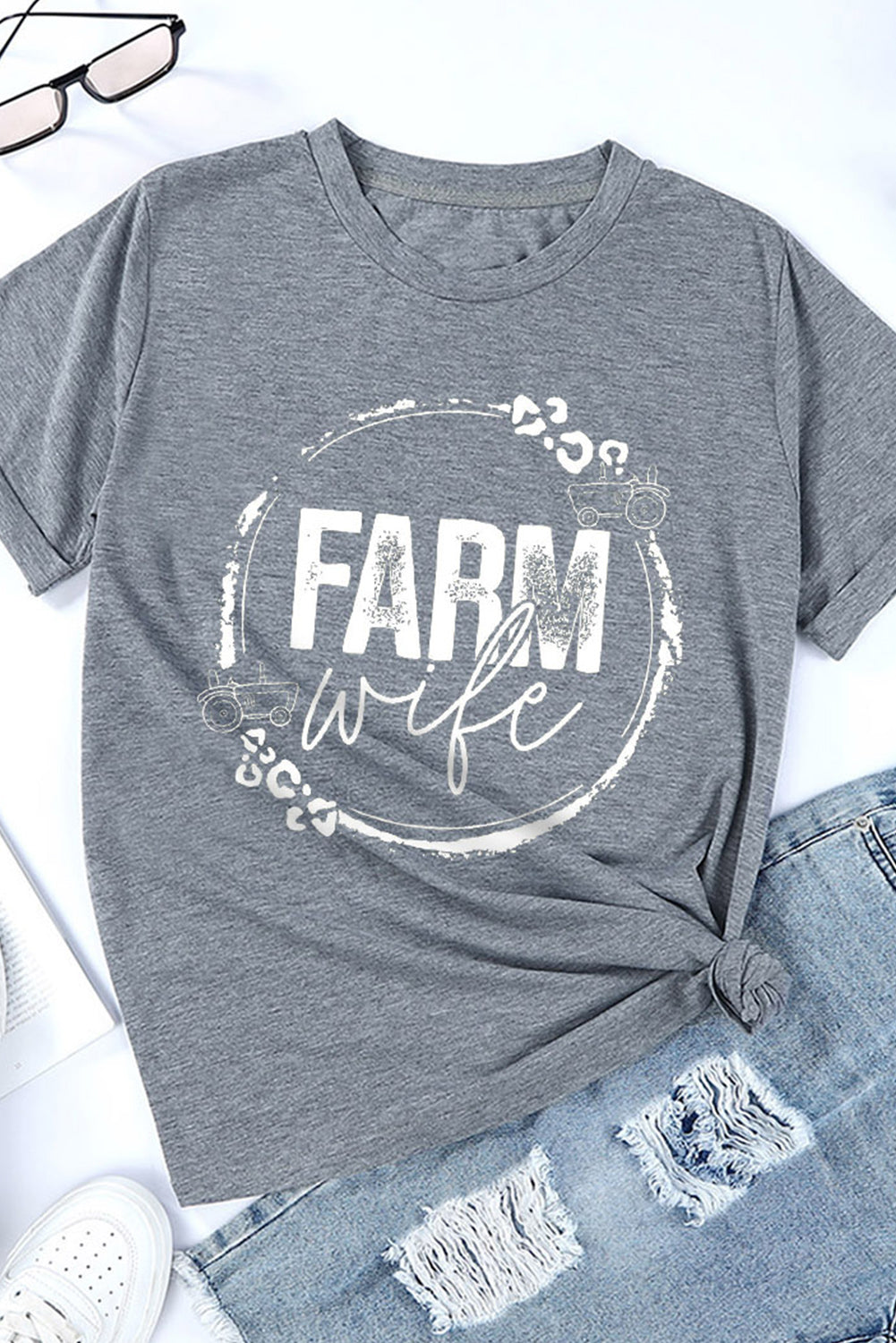 farm wife graphic tee shirt