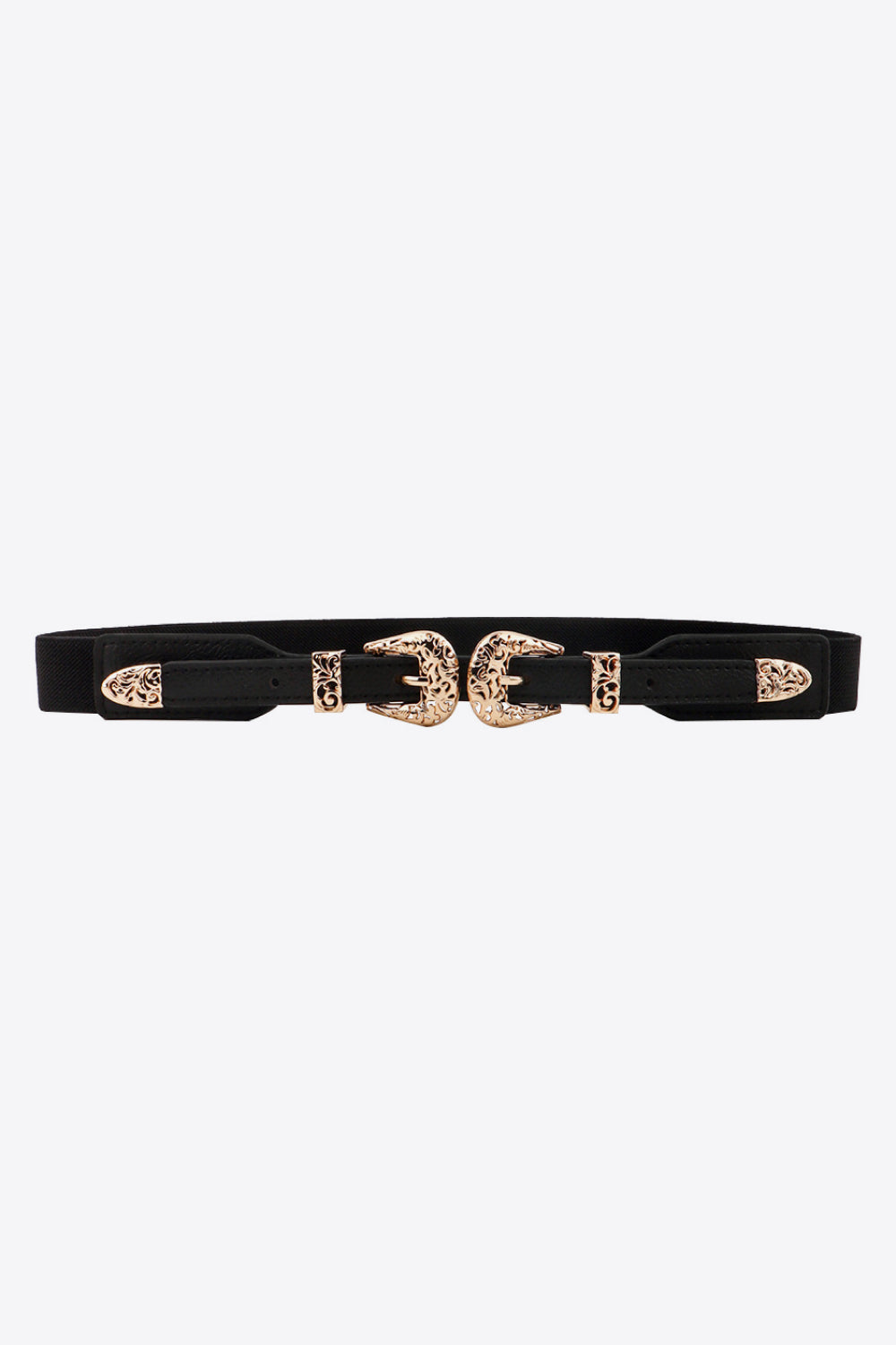 double buckle elastic belt