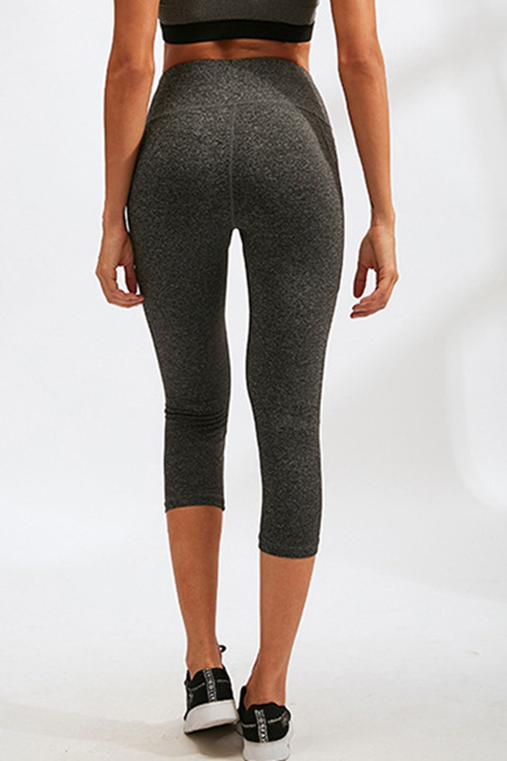 slim fit wide waistband active leggings with pockets