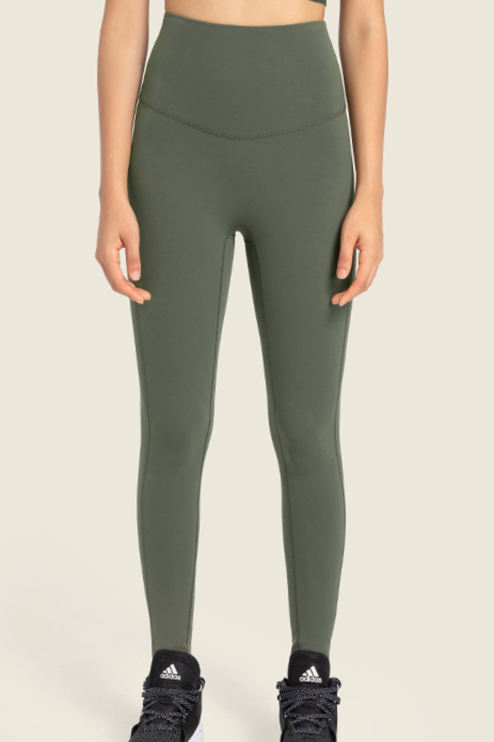 seamless high-rise wide waistband yoga leggings