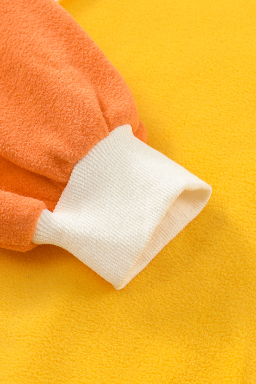 round neck dropped shoulder color block sweatshirt