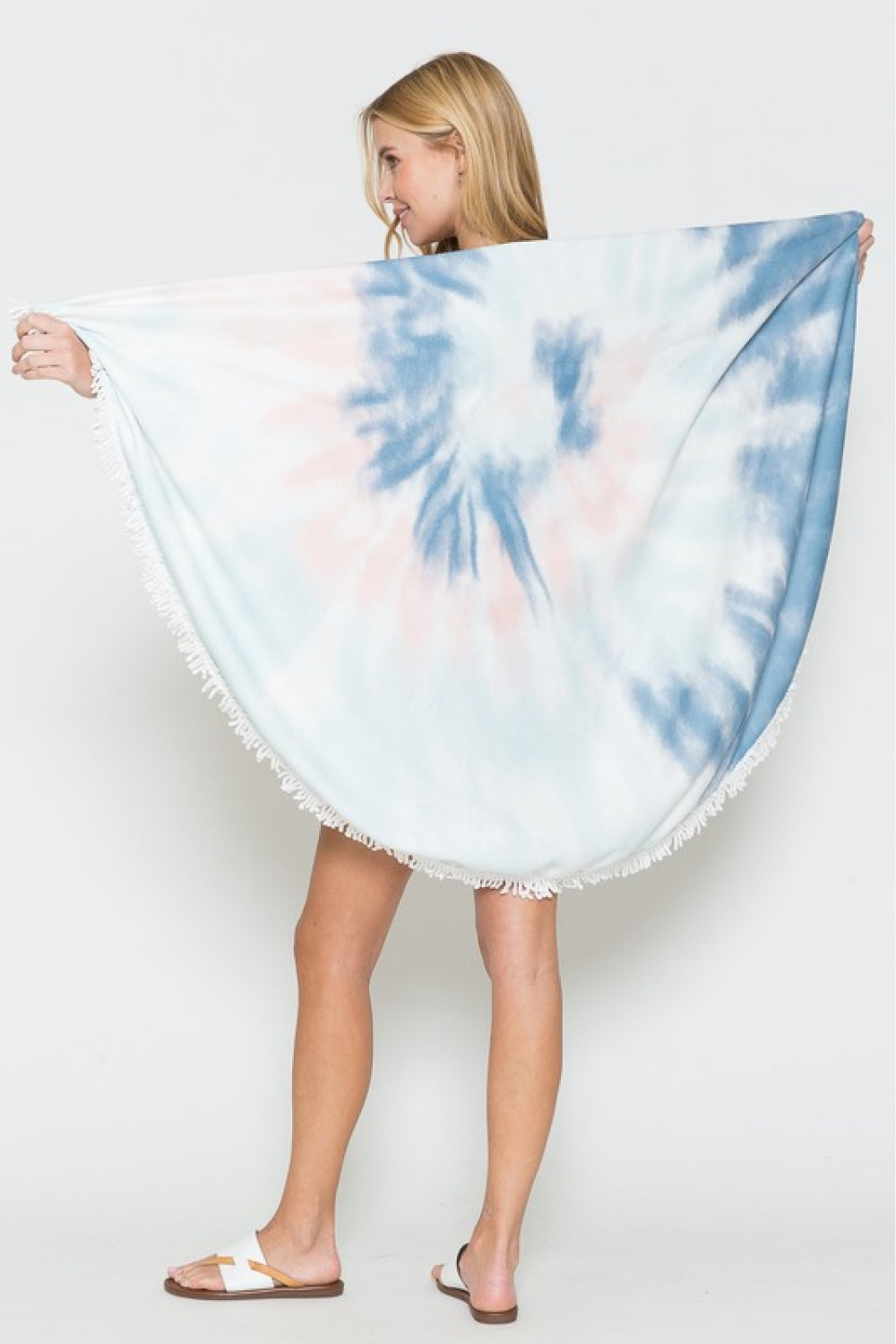 justin taylor dreamland tie dye round beach towel