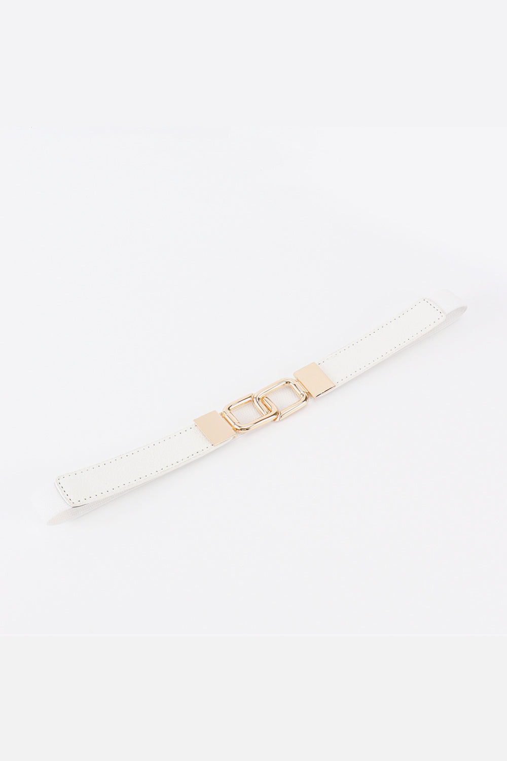 geometric double buckle elastic belt