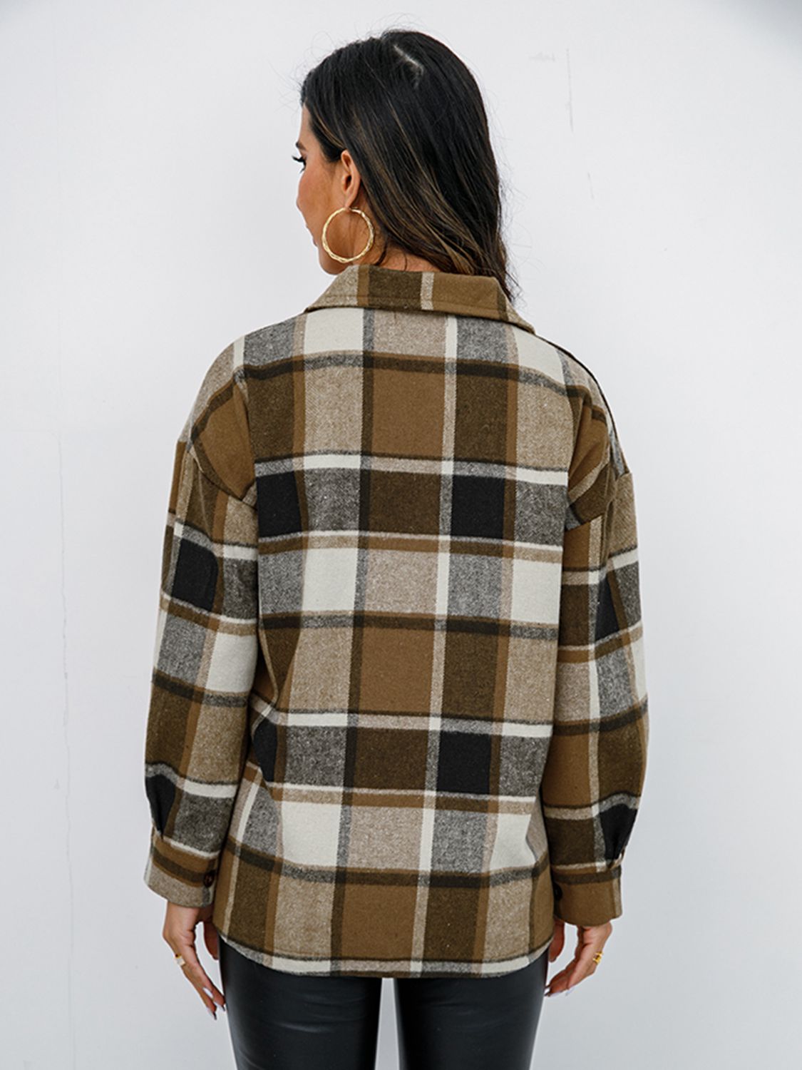 plaid button-down jacket