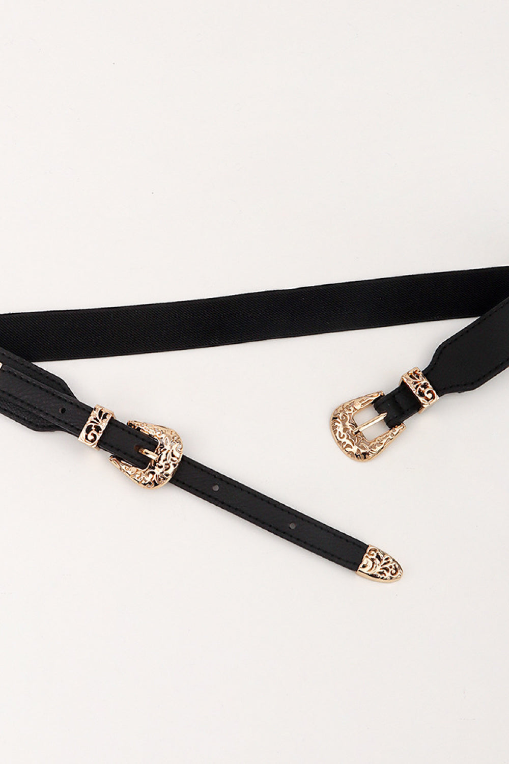 double buckle elastic belt