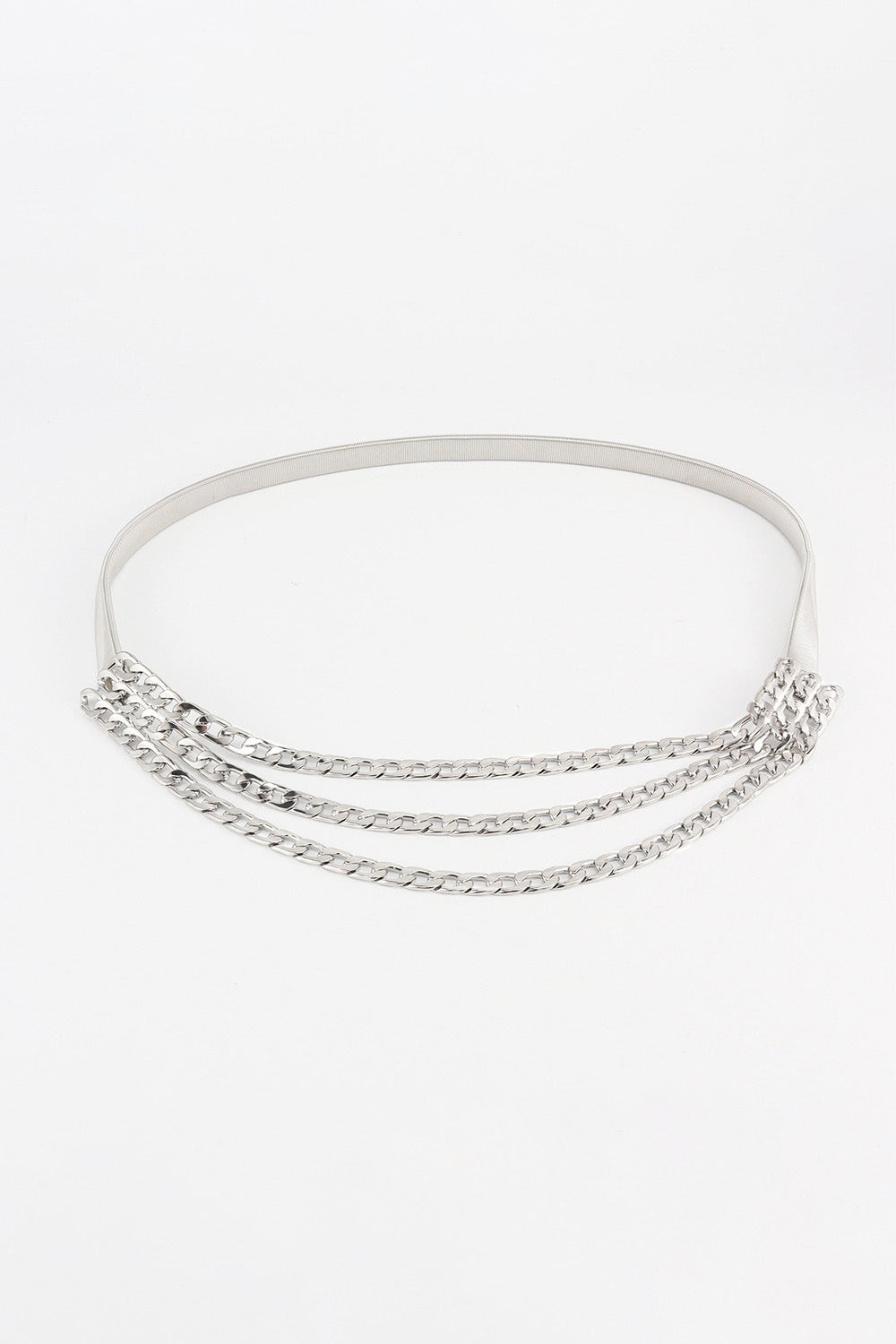 metal triple-layered chain belt