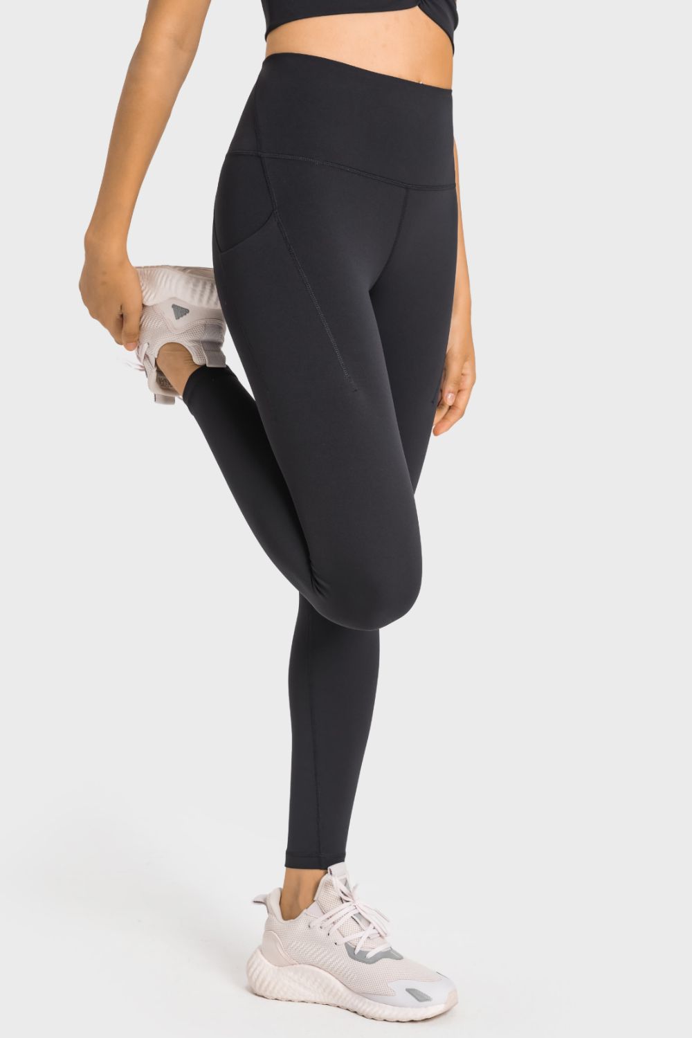 high-rise wide waistband pocket yoga leggings