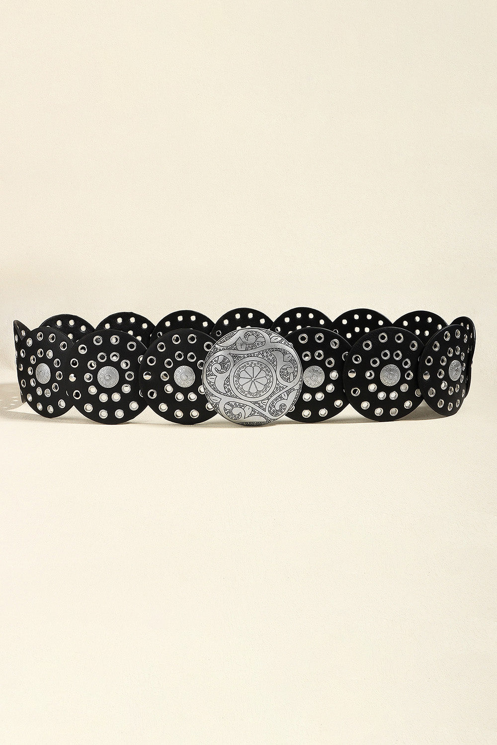 vintage pu leather wide belt