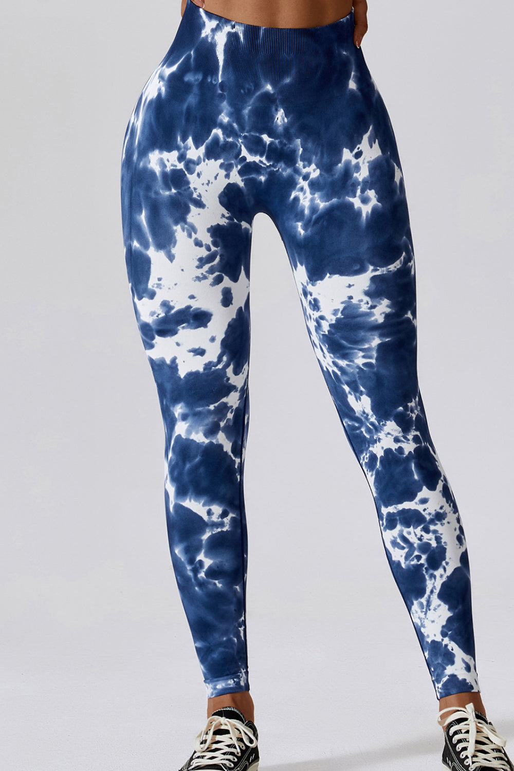 high waist tie-dye long sports pants