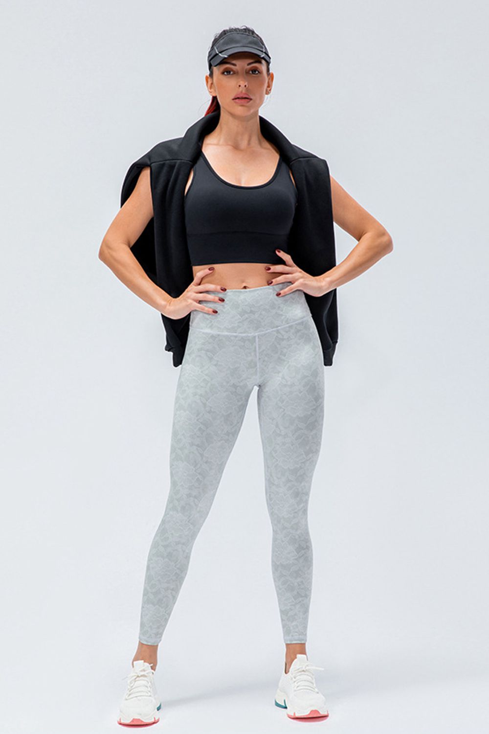 wide waistband slim fit active leggings