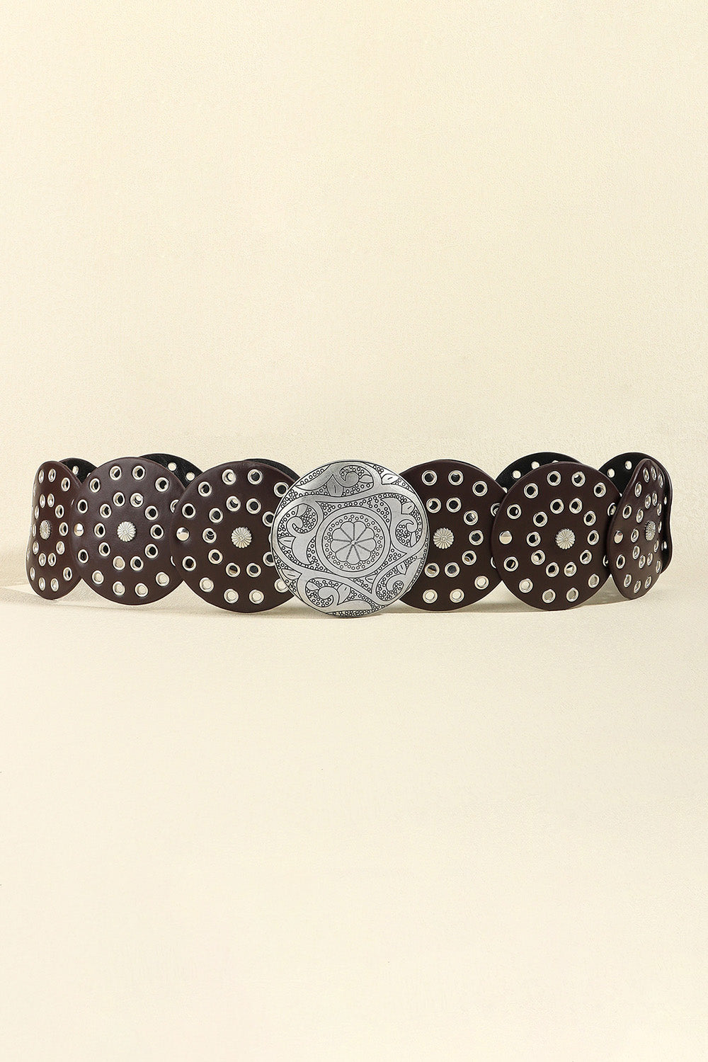 vintage pu leather wide belt