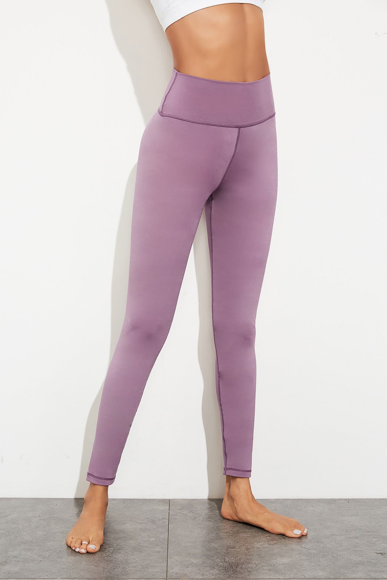 exposed seam high waist yoga leggings