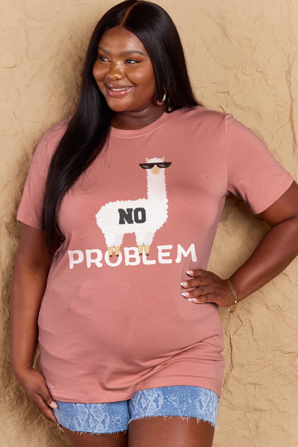 simply love full size no problem graphic cotton tee