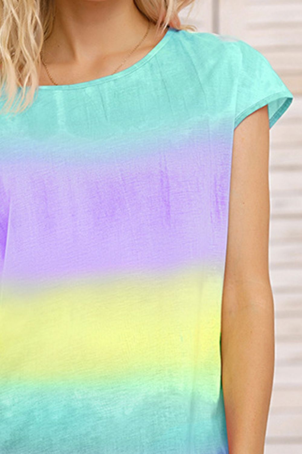 tie dye round neck short sleeve tee