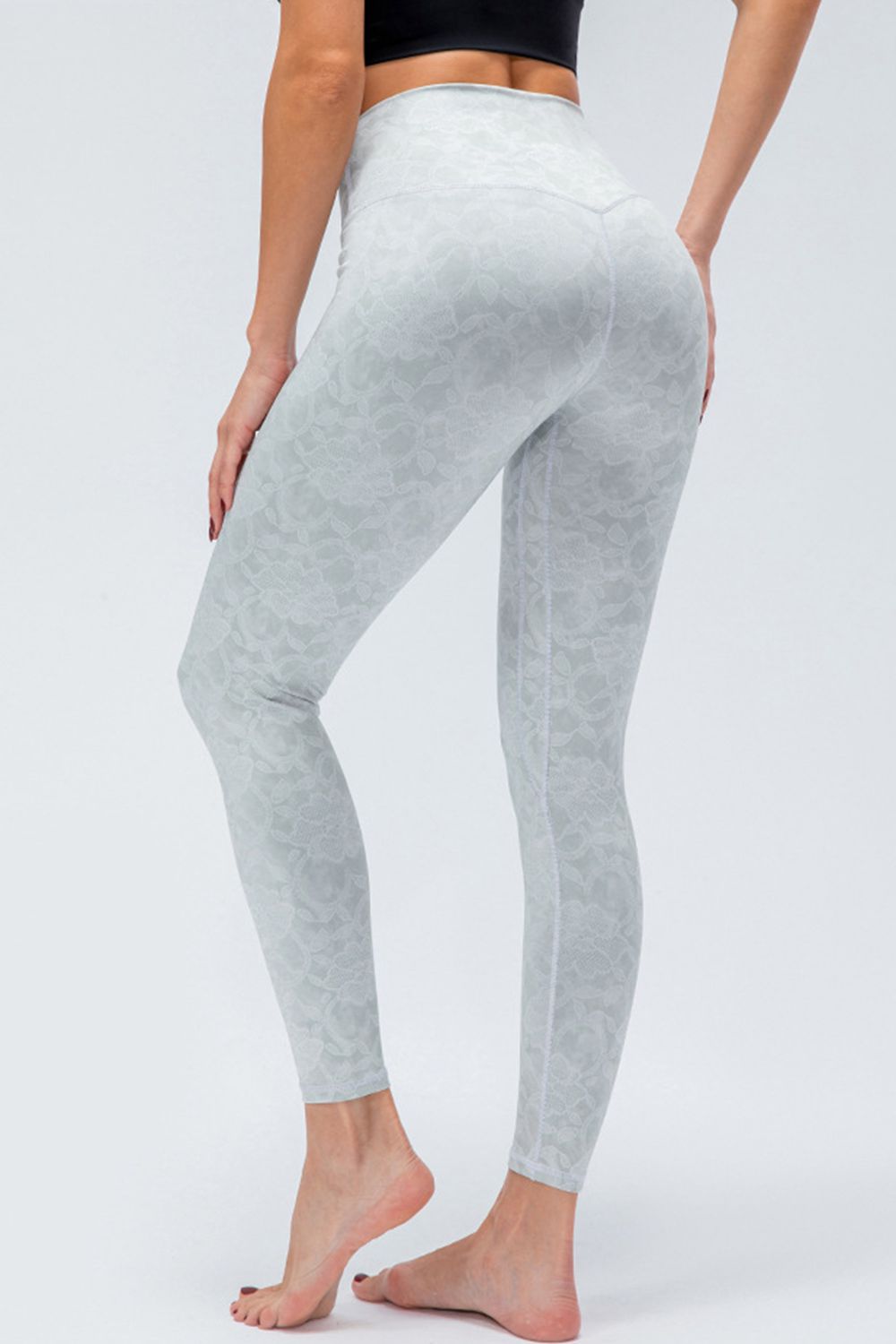 wide waistband slim fit active leggings