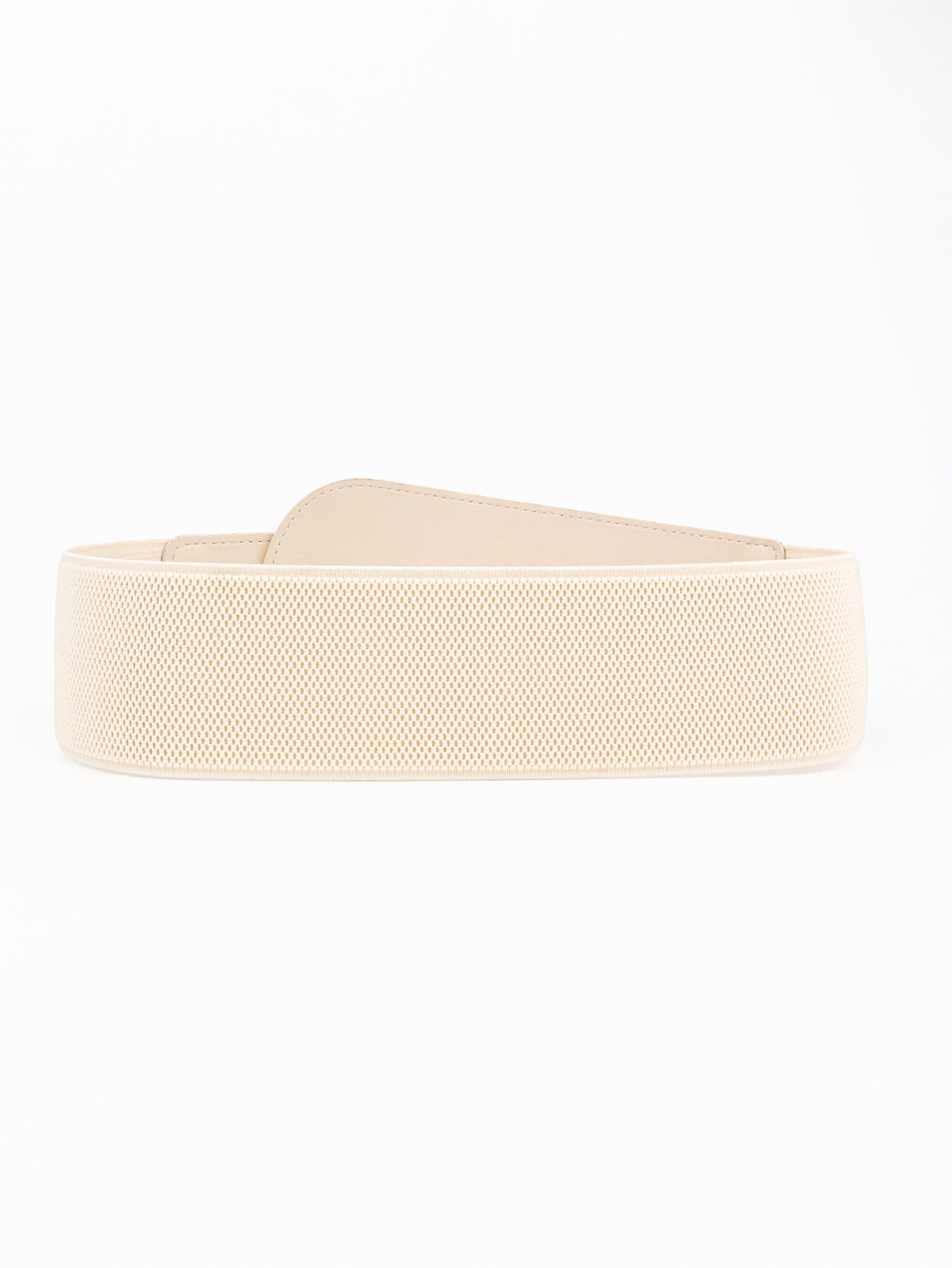 pu elastic wide belt with alloy buckle