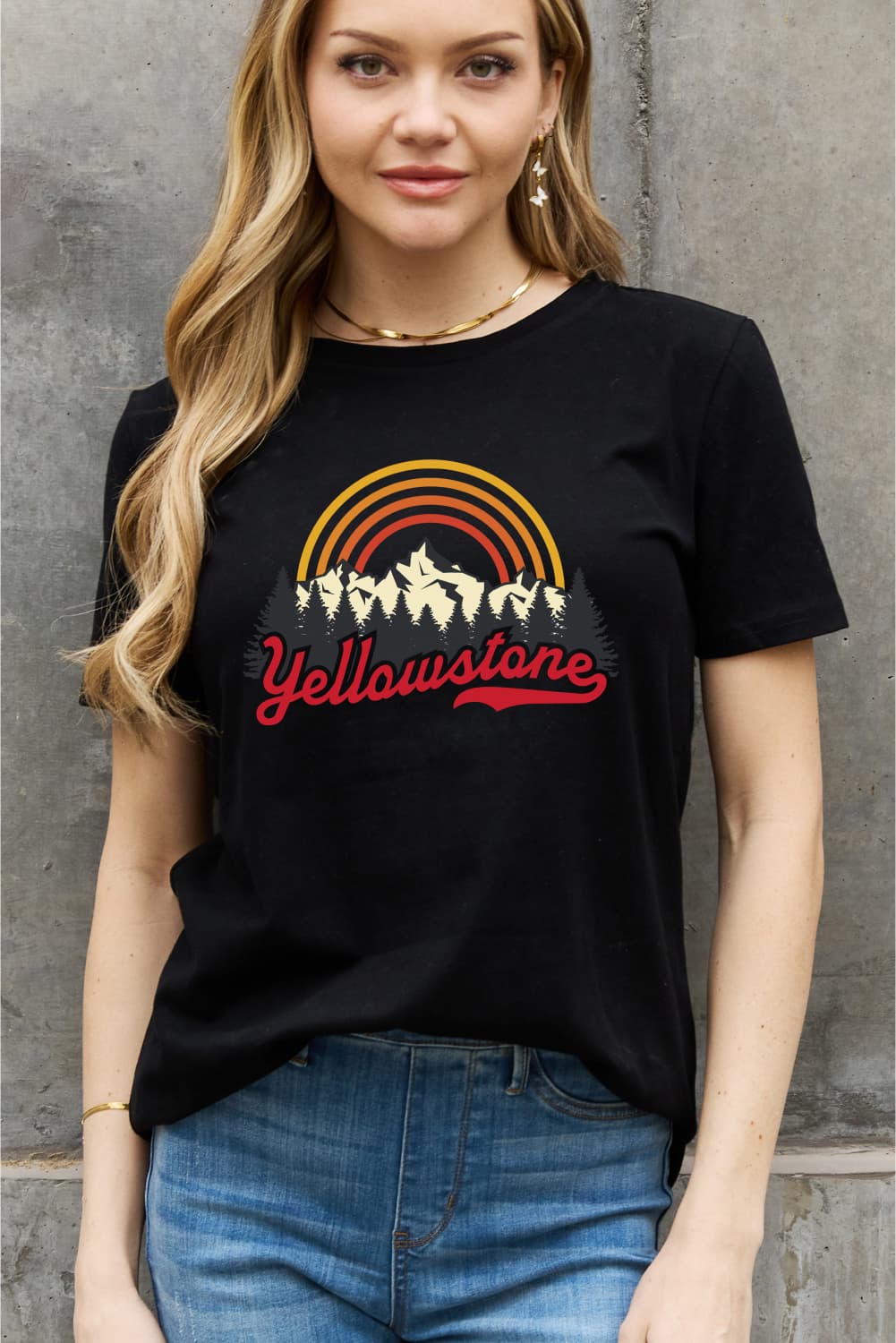 simply love full size yellowstone graphic cotton tee