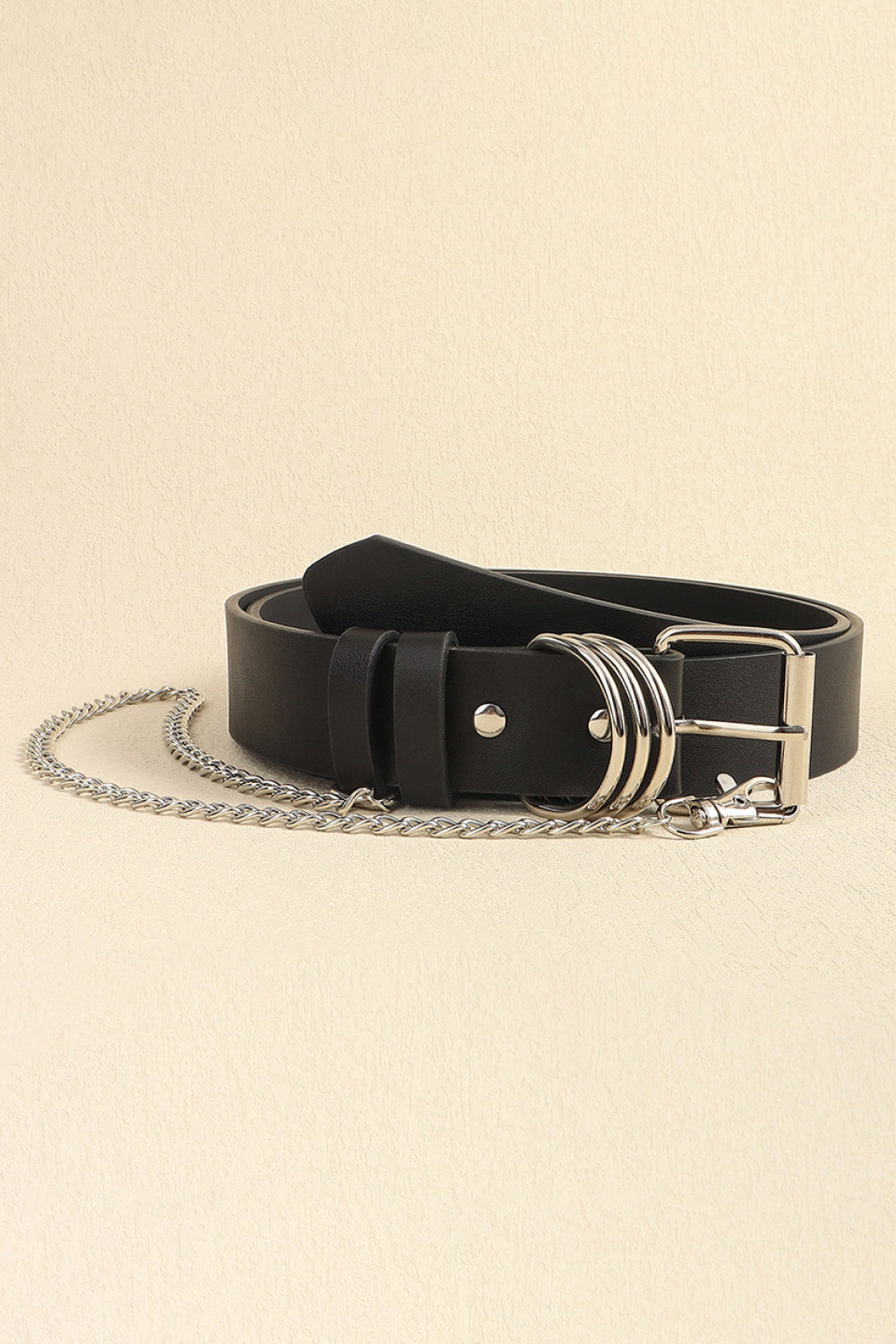 pu leather alloy chain belt