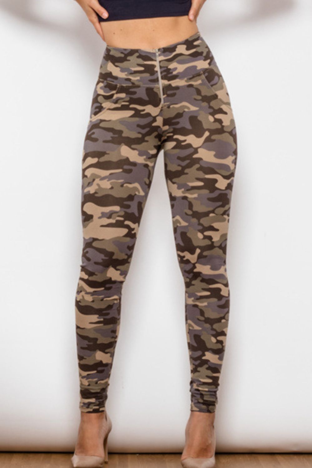 camouflage print jeans