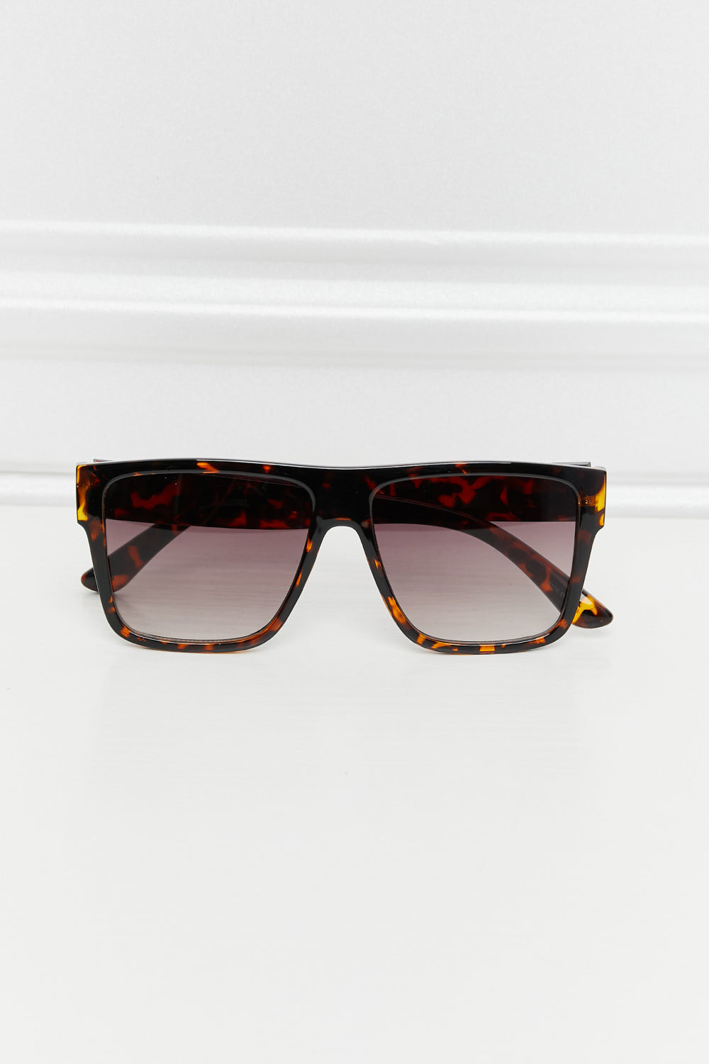 tortoiseshell square full rim sunglasses