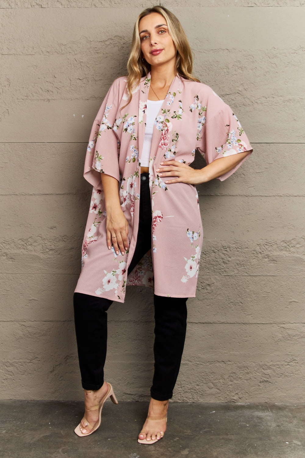 justin taylor aurora rose floral kimono