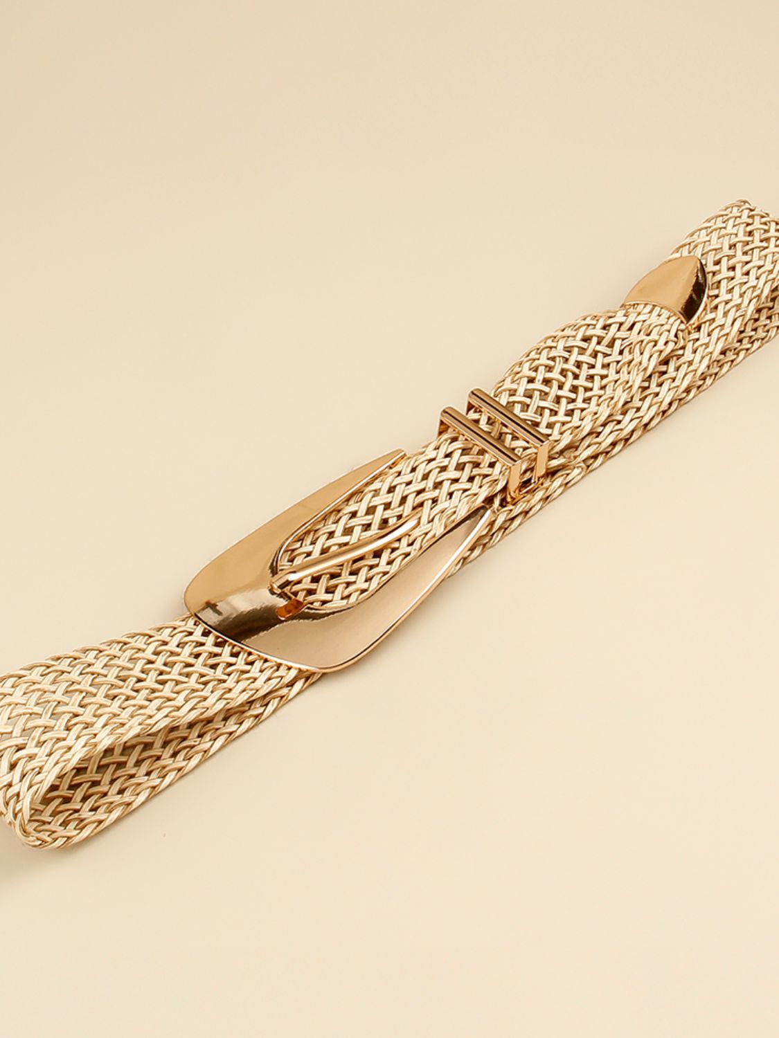 irregular buckle braid belt