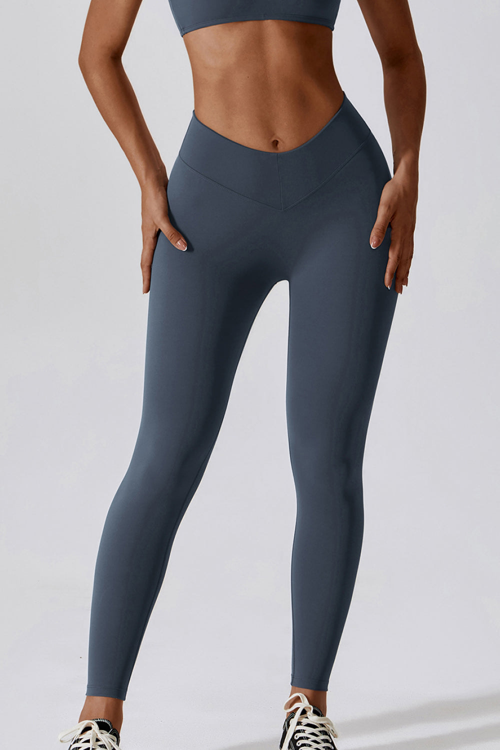 slim fit wide waistband sports leggings