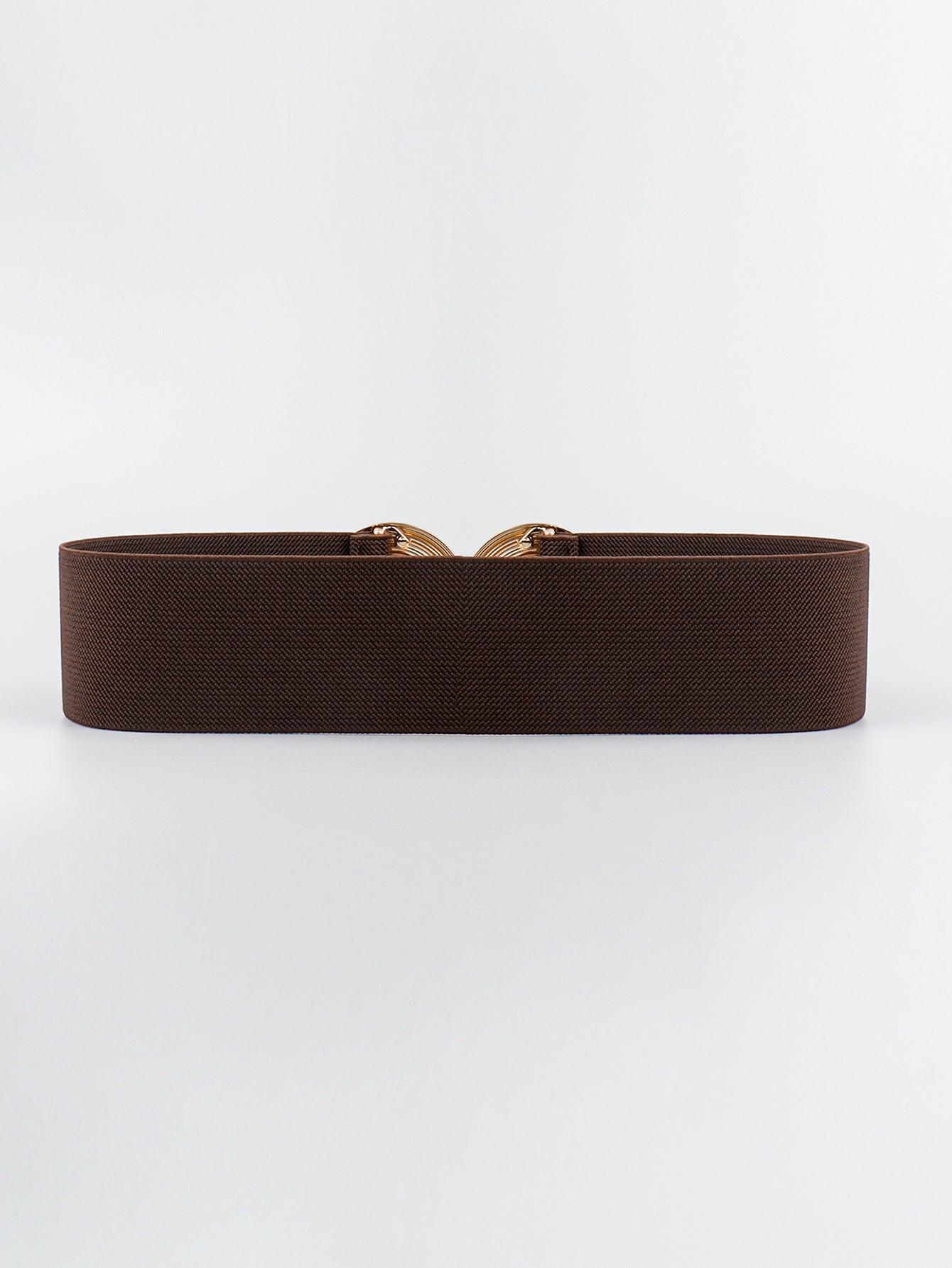 geometric buckle elastic wide belt