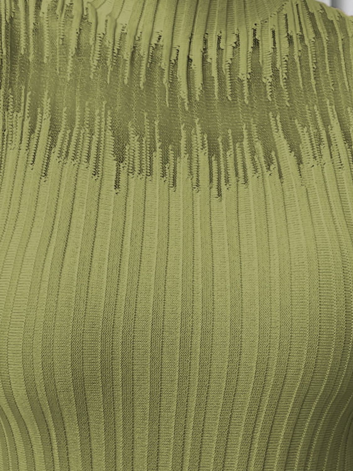 mock neck ribbed knit tank