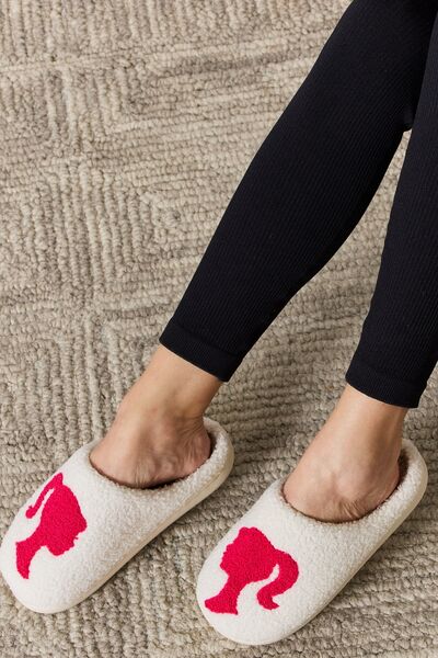 melody graphic cozy slippers