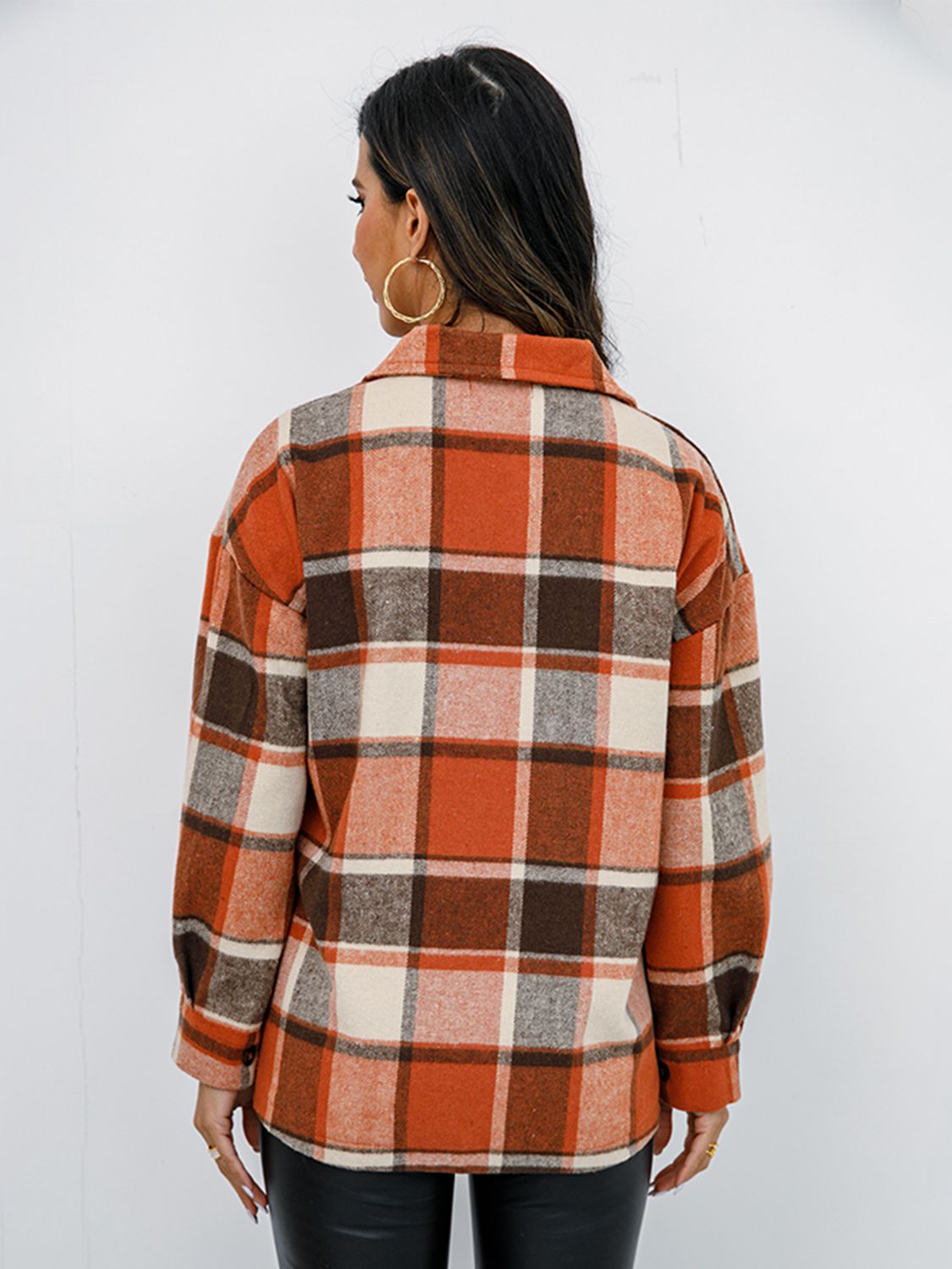 plaid button-down jacket