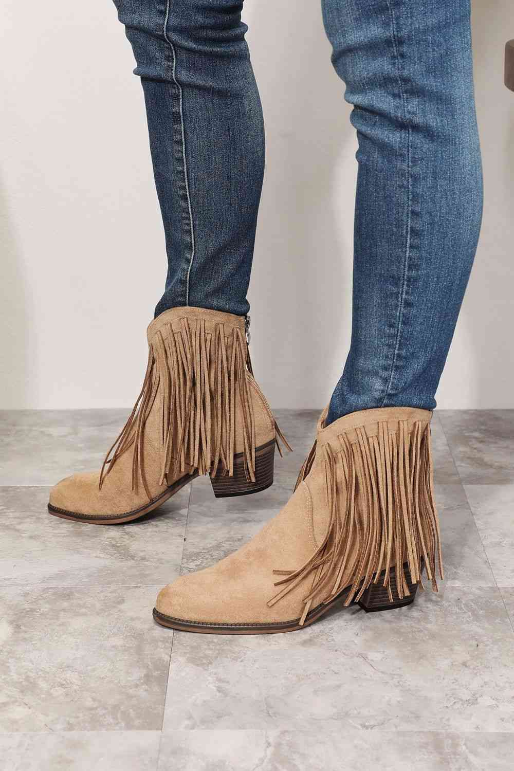 legend women's fringe cowboy western ankle boots