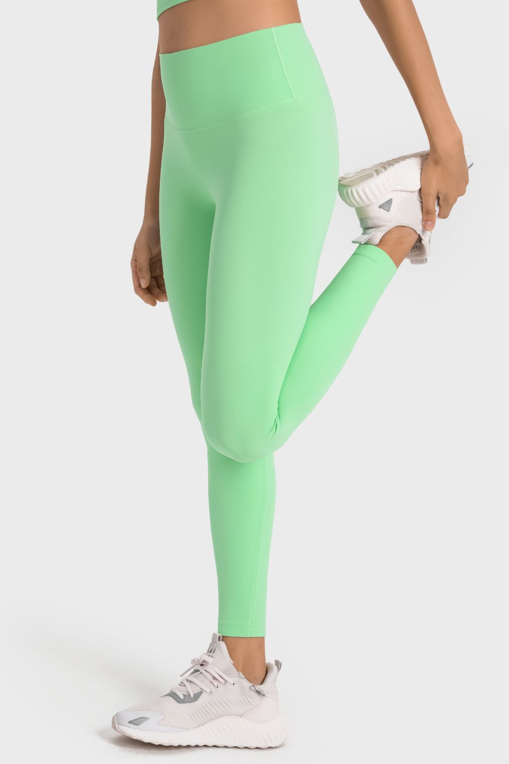 high-rise wide waistband yoga leggings