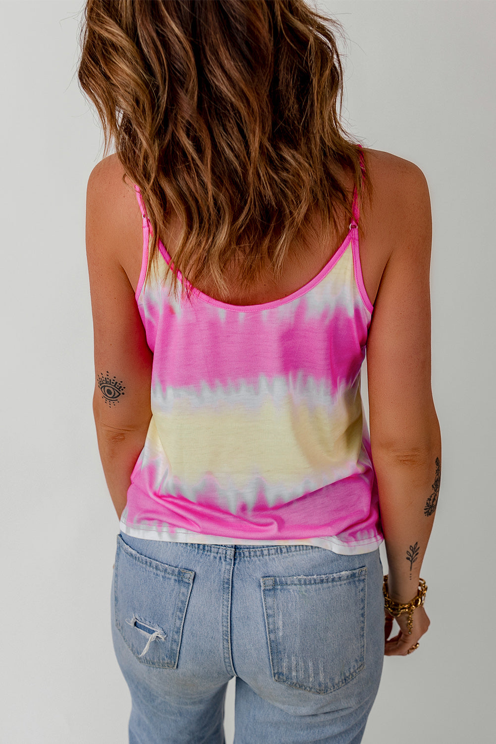 tie-dye strappy v-neck cami